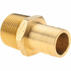 Value Collection - 1 NPT Thread Hose Barb x Male NPT Connector - 1" ID Hose, Brass - Makers Industrial Supply