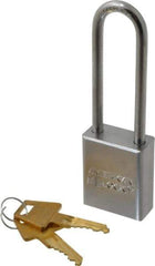 American Lock - 3" Shackle Clearance, Keyed Alike A5102 Padlock - 1/4" Shackle Diam, Steel - Makers Industrial Supply