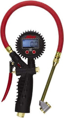 Milton - 0 to 255 psi Digital Large Bore Dual Head Tire Pressure Gauge - AAA Battery, 15' Hose Length - Makers Industrial Supply