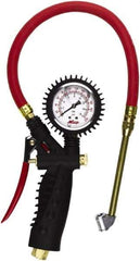 Milton - 0 to 230 psi Dial Dual Head Tire Pressure Gauge - 15' Hose Length - Makers Industrial Supply