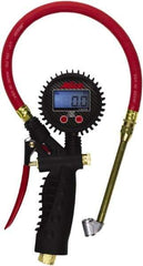 Milton - 0 to 255 psi Digital Dual Head Tire Pressure Gauge - AAA Battery, 15' Hose Length - Makers Industrial Supply