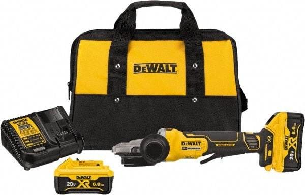 DeWALT - 5" Wheel Diam, 9,000 RPM, Cordless Angle & Disc Grinder - 5/8-11 Spindle, 20 Volts - Makers Industrial Supply