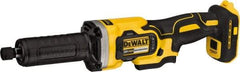 DeWALT - 1/4" Collet, 25,000 RPM, Straight Handle Cordless Angle & Disc Grinder - 20 Volts - Makers Industrial Supply