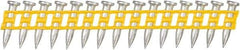 DeWALT - 9 Gauge 0.145" Shank Diam 3/4" Long Concrete Nails for Power Nailers - Steel, Zinc Finish, Smooth Shank, Angled Stick Plastic Collation, Round Head - Makers Industrial Supply