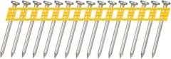 DeWALT - 13 Gauge 0.102" Shank Diam 1-1/2" Long Concrete Nails for Power Nailers - Steel, Zinc Finish, Smooth Shank, Angled Stick Plastic Collation, Round Head - Makers Industrial Supply