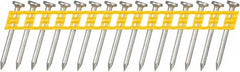 DeWALT - 13 Gauge 0.102" Shank Diam 1-1/4" Long Concrete Nails for Power Nailers - Steel, Zinc Finish, Smooth Shank, Angled Stick Plastic Collation, Round Head - Makers Industrial Supply