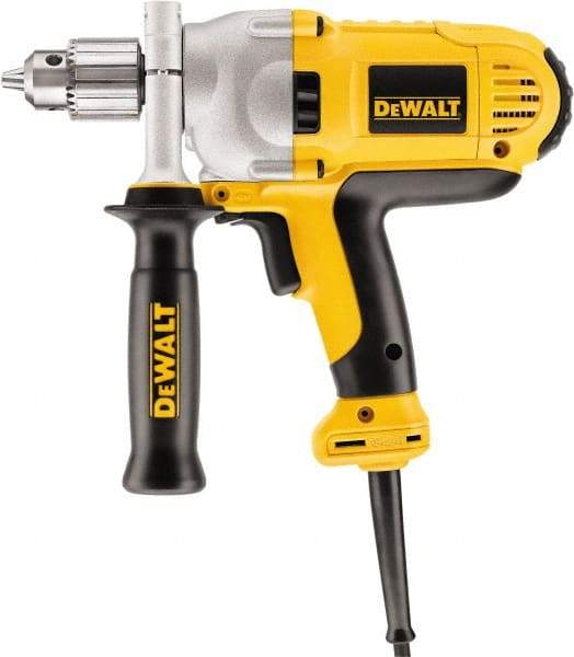 DeWALT - 1/2" Keyed Chuck, 1,250 RPM, Mid-Handle Grip Electric Drill - 10.5 Amps, Reversible - Makers Industrial Supply