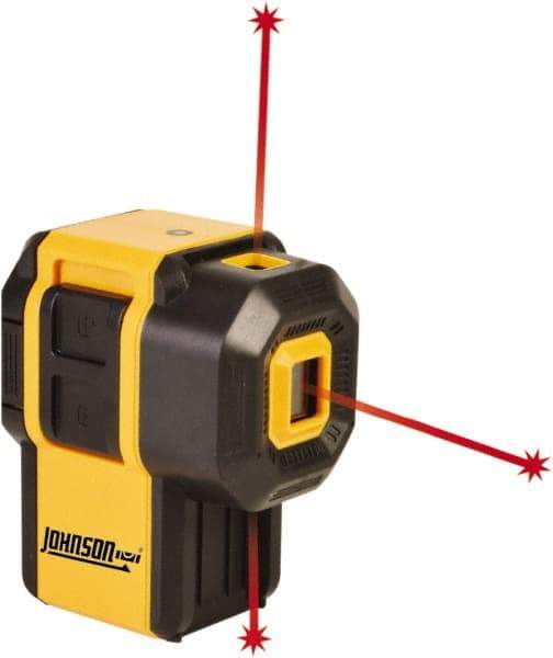 Johnson Level & Tool - 3 Beam 100' Max Range Self Leveling Dot Laser Level - Red Beam, 1/8" at 30' Accuracy - Makers Industrial Supply