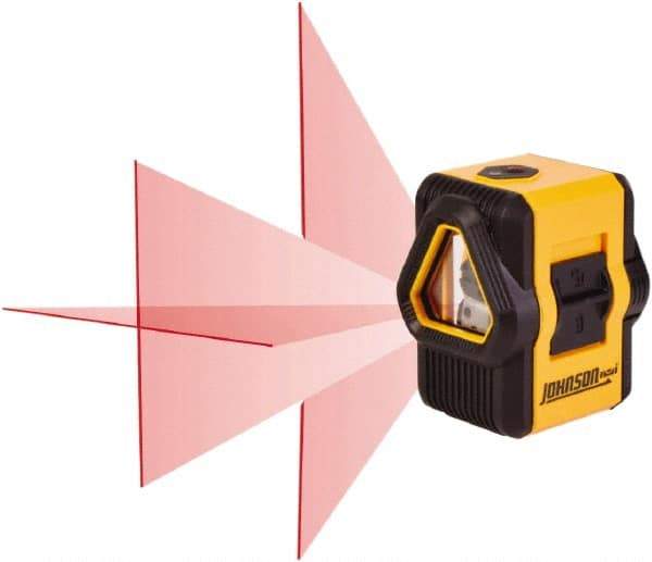 Johnson Level & Tool - 3 Beam 50' Max Range Self Leveling Cross Line Laser - Red Beam, 5/32 at 30' Accuracy - Makers Industrial Supply