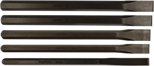 Mayhew - 5 Piece Cold Chisel Set - Sizes Included 1/2 to 1" - Makers Industrial Supply