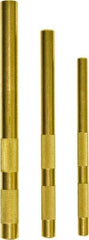 Mayhew - 3 Piece, 3/8 to 5/8", Drift Punch Set - Round Shank, Brass, Comes in Plastic Tray - Makers Industrial Supply