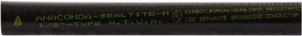 Anaconda Sealtite - 3/8" Trade Size, 100' Long, Flexible Liquidtight Conduit - Galvanized Steel & PVC, 3/8" ID, Black - Makers Industrial Supply