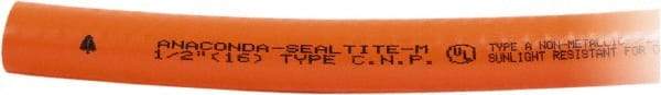 Anaconda Sealtite - 1" Trade Size, 100' Long, Flexible Liquidtight Conduit - PVC, 25.4mm ID, Orange - Makers Industrial Supply