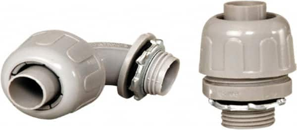 Anaconda Sealtite - 3/8" Trade, Nylon Threaded 90° Liquidtight Conduit Connector - Insulated - Makers Industrial Supply