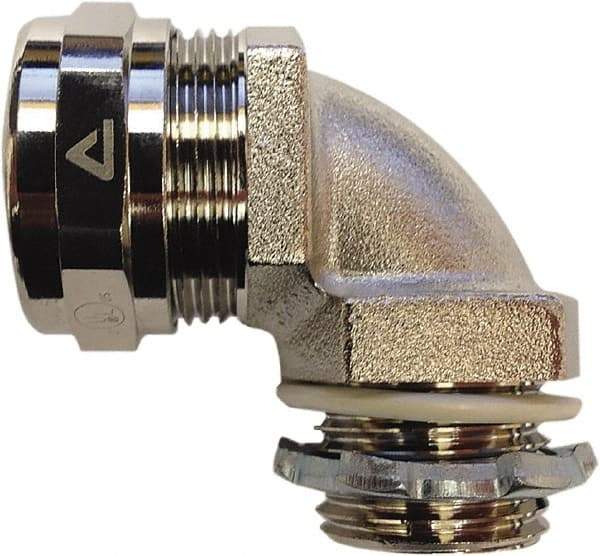 Anaconda Sealtite - 2" Trade, 316 Stainless Steel Threaded 90° Liquidtight Conduit Connector - Partially Insulated - Makers Industrial Supply