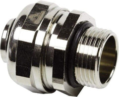 Anaconda Sealtite - 1-1/4" Trade, Nickel Plated Brass Threaded Straight Liquidtight Conduit Connector - Partially Insulated - Makers Industrial Supply