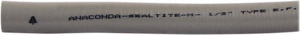 Anaconda Sealtite - 1/2" Trade Size, 1,000' Long, Flexible Liquidtight Conduit - Galvanized Steel & PVC, 12.7mm ID, Gray - Makers Industrial Supply