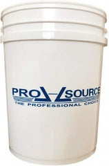 PRO-SOURCE - 5 Gal, 14.5669" High, High-Density Polyethylene Round White Single Pail - Handle Included, 11-7/16" Top Length x 11.46" Top Width x 11.46" Top Diam - Makers Industrial Supply