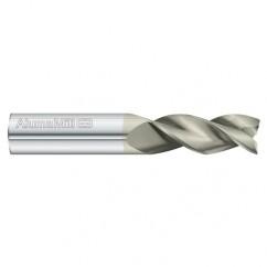 25mm Dia. x 100mm Overall Length 3-Flute Square End Solid Carbide SE End Mill-Round Shank-Center Cut-FC5 - Makers Industrial Supply