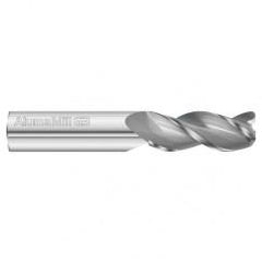 7mm Dia. x 64mm Overall Length 3-Flute 0.8mm C/R Solid Carbide SE End Mill-Round Shank-Center Cut-Uncoated - Makers Industrial Supply