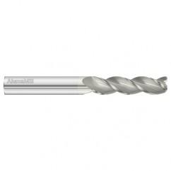 1/2 Dia. x 4 Overall Length 3-Flute .030 C/R Solid Carbide SE End Mill-Round Shank-Center Cut-FC5 - Makers Industrial Supply