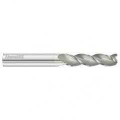 1/2 Dia. x 4 Overall Length 3-Flute .030 C/R Solid Carbide SE End Mill-Round Shank-Center Cut-FC5 - Makers Industrial Supply