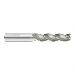 1/2 Dia. x 4 Overall Length 3-Flute Square End Solid Carbide SE End Mill-Round Shank-Center Cut-FC5 - Makers Industrial Supply