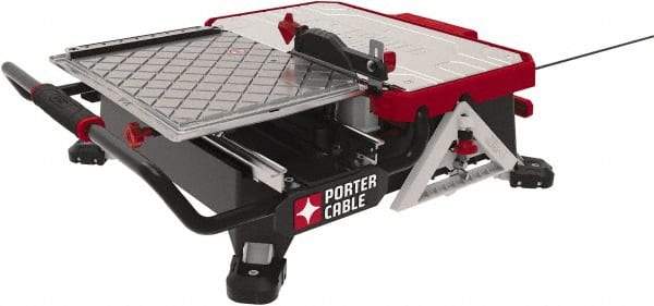 Porter-Cable - 7" Blade Diam, Tile Saw - 3,600 RPM, 16" Table Depth x 26" Table Width, 20 Volts, 5/8" Arbor - Makers Industrial Supply