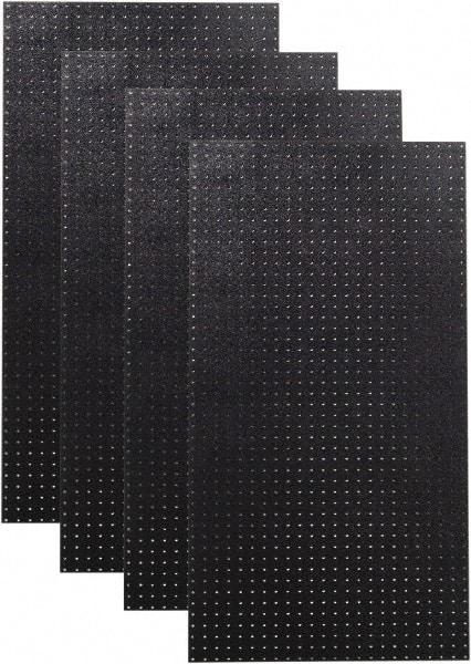 Triton - 24" Wide x 48" High Peg Board Storage Board - 4 Panels, Polyethylene, Black - Makers Industrial Supply