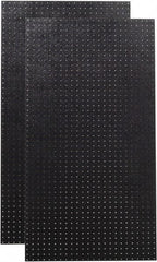 Triton - 24" Wide x 48" High Peg Board Storage Board - 2 Panels, Polyethylene, Black - Makers Industrial Supply