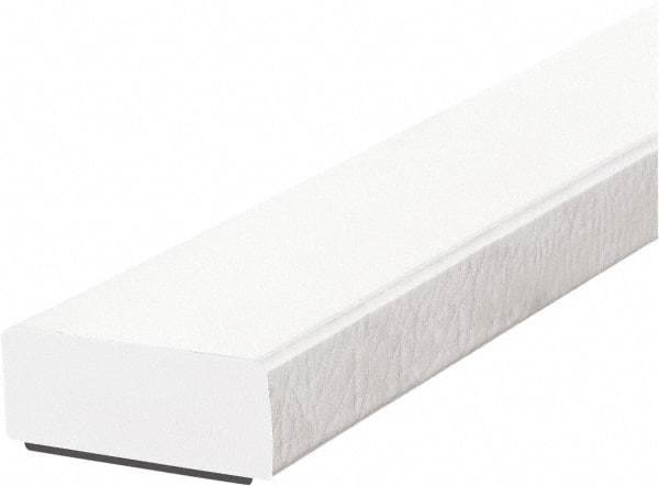 PRO-SAFE - 39" Long, Polyurethane Foam Type D Surface Guard - White, 1" High x 2" Wide Side - Makers Industrial Supply