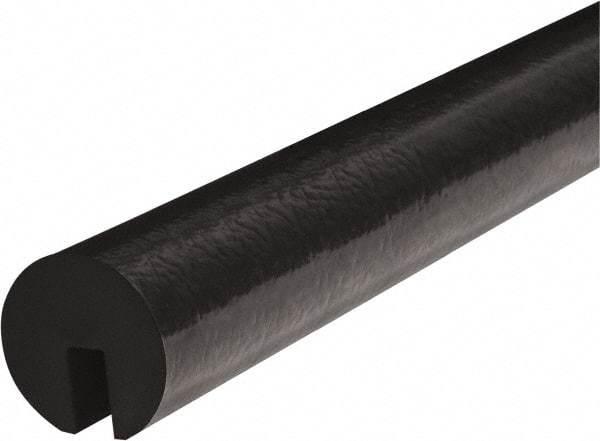 PRO-SAFE - 39" Long, Polyurethane Foam Type B+ Edge Guard - Black, 1" High x 2" Wide Side - Makers Industrial Supply