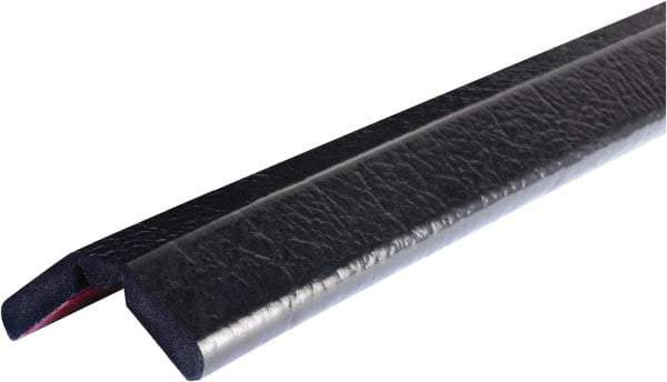 PRO-SAFE - 39" Long, Polyurethane Foam Type W Bumper Guard - Black, 1" High x 2" Wide Side - Makers Industrial Supply