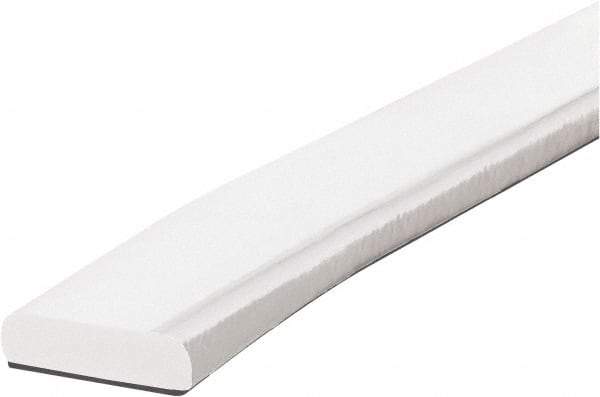 PRO-SAFE - 39" Long, Polyurethane Foam Type F Surface Guard - White, 1" High x 2" Wide Side - Makers Industrial Supply