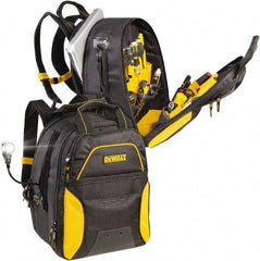 CLC - 33 Pocket Black & Yellow Ballistic Polyester Backpack Tool Bag - 13" Wide x 10-1/4" Deep x 17" High - Makers Industrial Supply