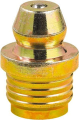 lumax - Straight Head Angle, 5/16 Drive-In Steel Grease Fitting Adapter - 3/8" Hex, 0.56" Overall Height, 0.26" Shank Length - Makers Industrial Supply