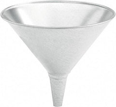 lumax - 32 oz Capacity Steel Funnel - 6-1/2" Mouth OD, 3/4" Tip OD, 2-1/2" Straight Spout, Silver - Makers Industrial Supply