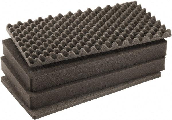 Pelican Products, Inc. - Tool Box Foam Foam Set - 17-3/8" Wide x 9-3/4" Deep x 29-1/2" High, Black, For Pelican Case 1605 - Makers Industrial Supply