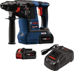 Bosch - 18 Volt SDS Plus Chuck Cordless Rotary Hammer - 0 to 4,300 BPM, 0 to 900 RPM, Reversible - Makers Industrial Supply