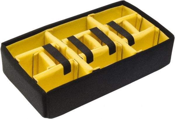 Pelican Products, Inc. - Tool Box Foam Divider Set - 13-1/4" Wide x 7-1/4" Deep x 19-3/4" High, Black/Yellow, For Pelican Case 1637 - Makers Industrial Supply