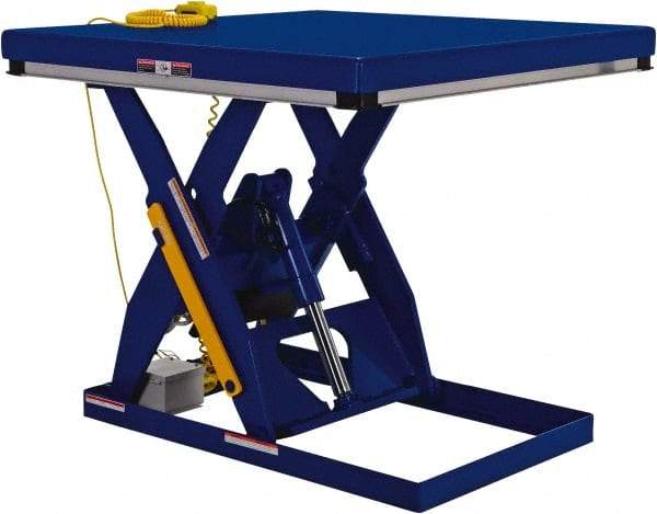 Vestil - 1,000 Lb Capacity Electric Scissor Lift - 7" to 43" Lift Height, 48" Platform Length x 48" Platform Width - Makers Industrial Supply