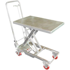 Vestil - 200 Lb Capacity Manual Scissor Lift - 10" to 30-1/2" Lift Height, 27-1/2" Platform Length x 17-3/4" Platform Width - Makers Industrial Supply