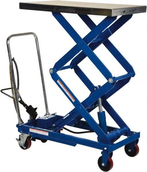 Vestil - 800 Lb Capacity Manual Scissor Lift - 15" to 51" Lift Height, 35-1/2" Platform Length x 20" Platform Width - Makers Industrial Supply