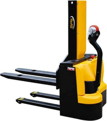 Vestil - 3,000 Lb Capacity, 43" Lift Height, Battery Powered Stacker - 3-3/8" Lowered Height, 42" Fork Length, 31-1/2" Overall Width - Makers Industrial Supply