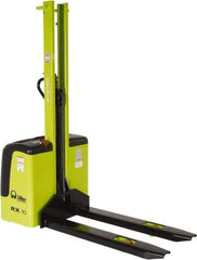 Vestil - 2,200 Lb Capacity, 62" Lift Height, Battery Powered Stacker - 3-1/2" Lowered Height, 45" Fork Length - Makers Industrial Supply