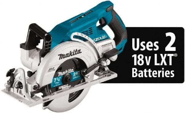 Makita - 18 Volt, 4-5/16" Blade, Cordless Circular Saw - 2,200 RPM, 1 Lithium-Ion Battery Included - Makers Industrial Supply