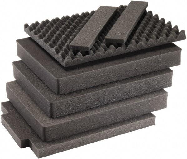 Pelican Products, Inc. - Tool Box Foam Foam Set - 13-1/4" Wide x 7-1/8" Deep x 19-3/4" High, Black, For Pelican Case 1637 - Makers Industrial Supply