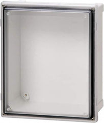 Fibox - Polycarbonate Standard Enclosure Hinge Cover - NEMA 4, 4X, 6, 6P, 12, 13, 12" Wide x 14" High x 7" Deep, Impact, Moisture & Corrosion Resistant, Dirt-tight & Dust-tight - Makers Industrial Supply