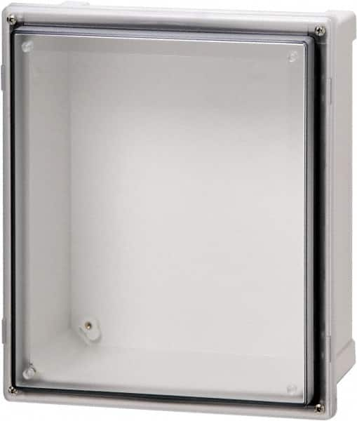 Fibox - Polycarbonate Standard Enclosure Hinge Cover - NEMA 4, 4X, 6, 6P, 12, 13, 8" Wide x 10" High x 6" Deep, Impact, Moisture & Corrosion Resistant, Dirt-tight & Dust-tight - Makers Industrial Supply