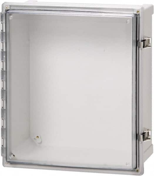 Fibox - Polycarbonate Standard Enclosure Hinge Cover - NEMA 4, 4X, 6, 6P, 12, 13, 12" Wide x 14" High x 7" Deep, Impact, Moisture & Corrosion Resistant, Dirt-tight & Dust-tight - Makers Industrial Supply